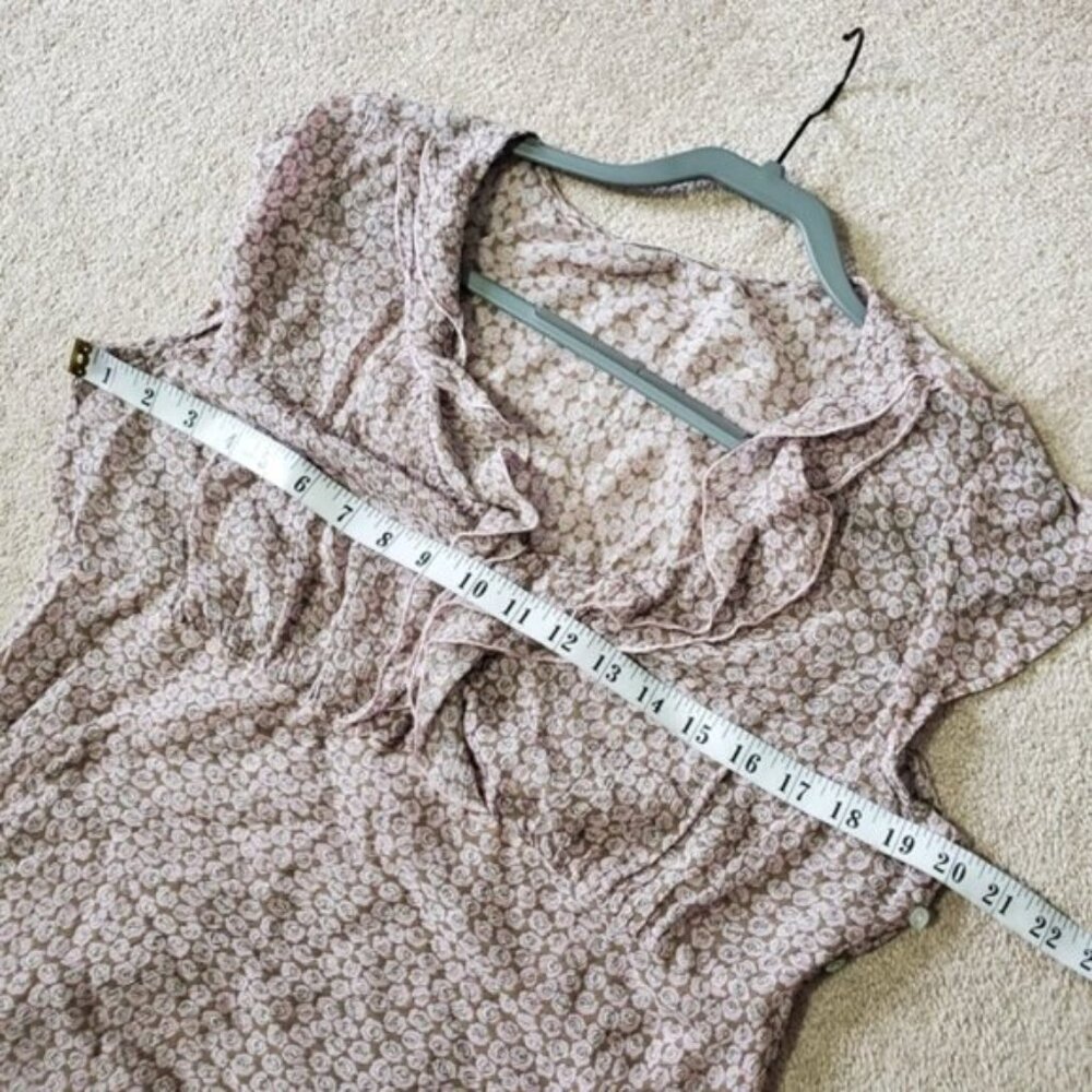 Marks & Spencer Vintage Y2K Babydoll Sheer Ruffle Fairycore Top M - Picture 4 of 7
